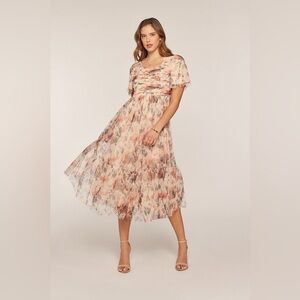 Celadon | NWT Sweetheart Fairy Floral Mesh Tiered Boho Whimsical Dress, Large